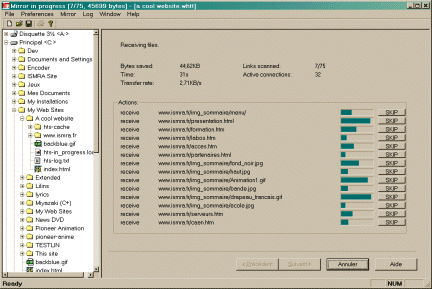 HTTrack Website Copier screenshot HTTrack Website Copier screenshot