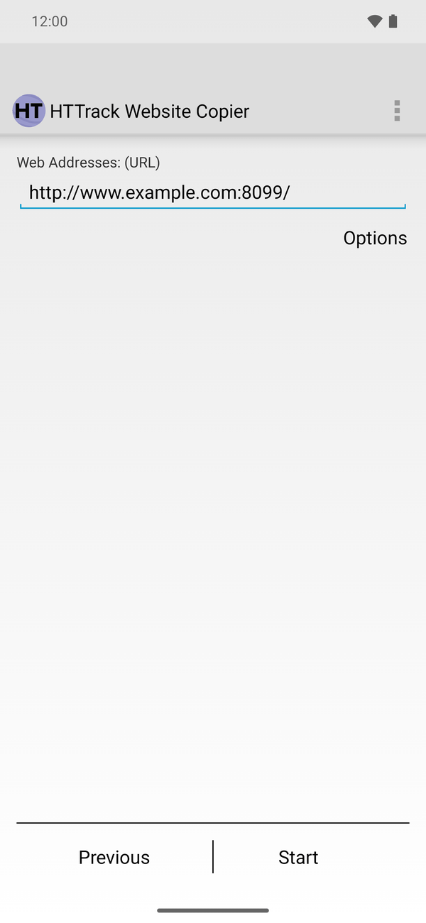 Android web address and action