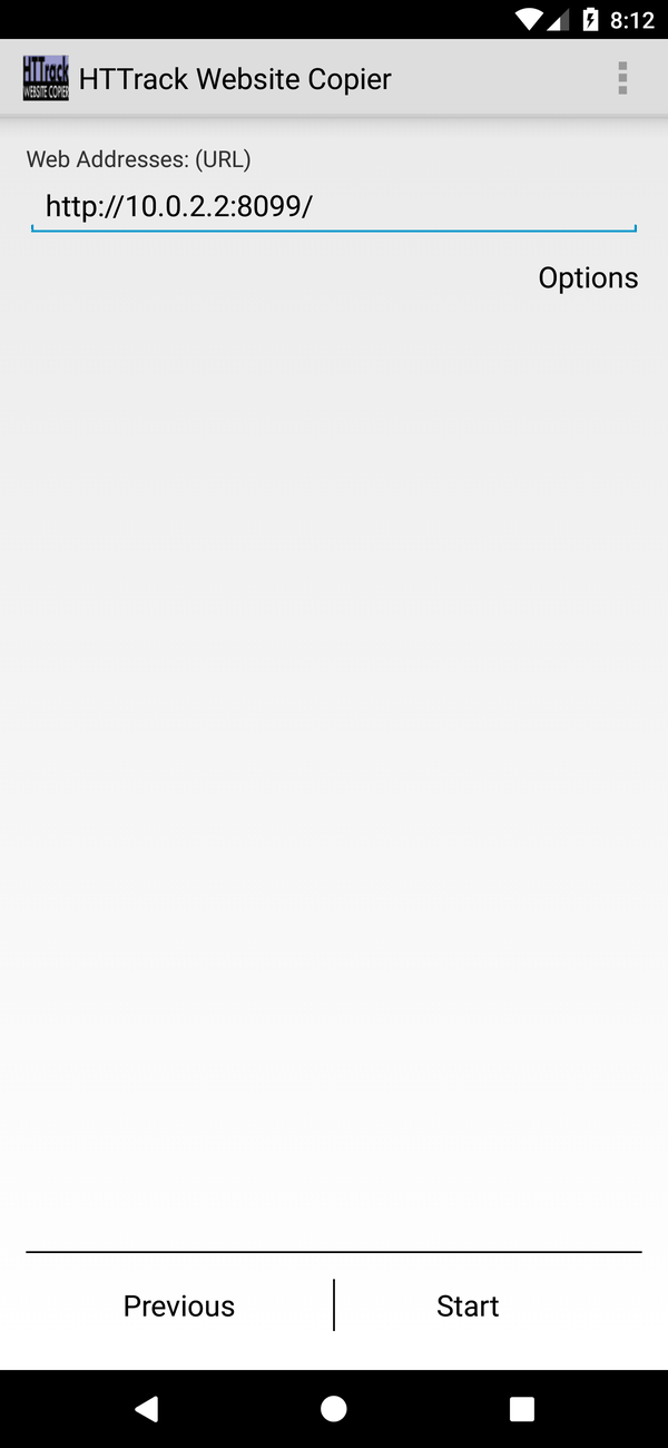 Android web address and action