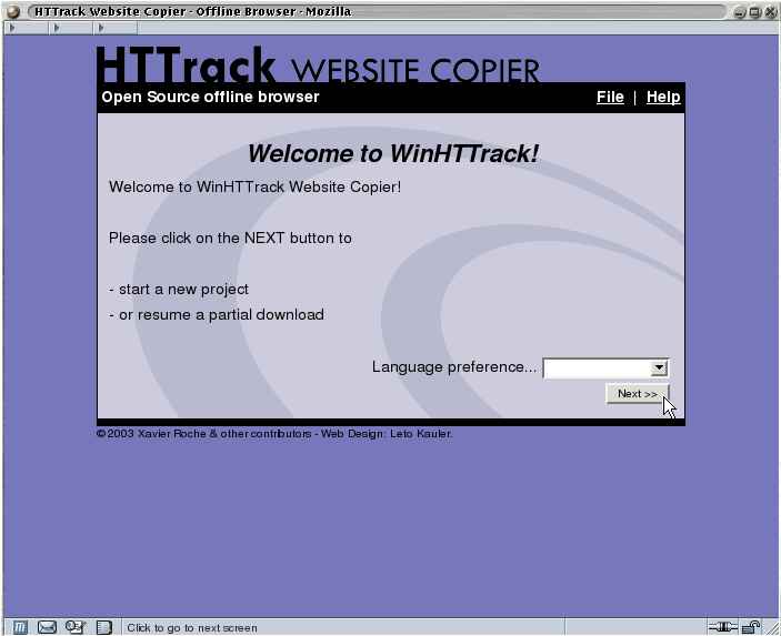 HTTrack Website Copier snapshot #1